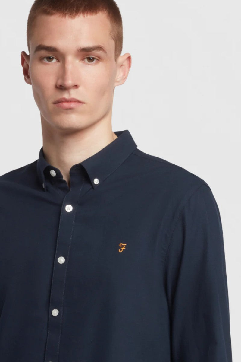 Farah Brewer Slim Shirt Navy