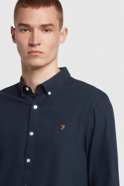 Farah Brewer Slim Shirt Navy