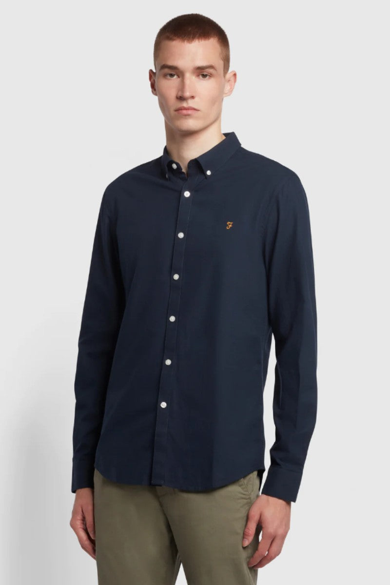 Farah Brewer Slim Shirt Navy