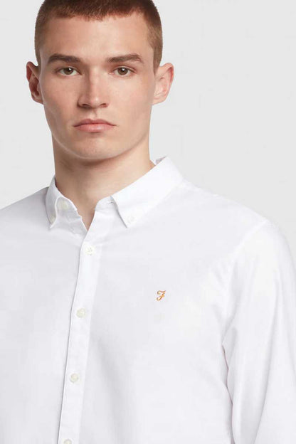 Farah Brewer Slim Shirt White