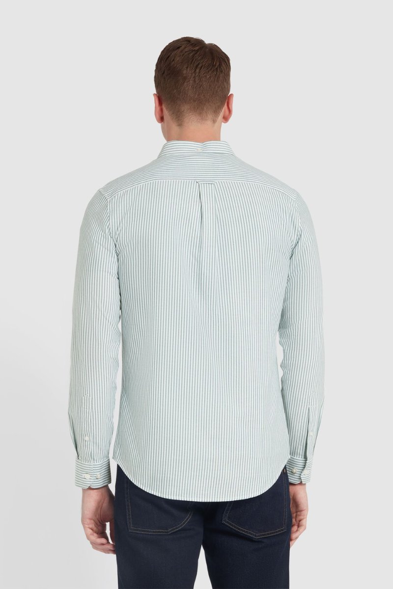 Farah Brewer Stripe Shirt Green