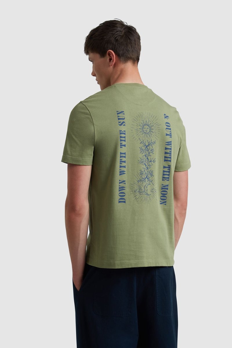 Farah Bulford Graphic T-Shirt Rock Green