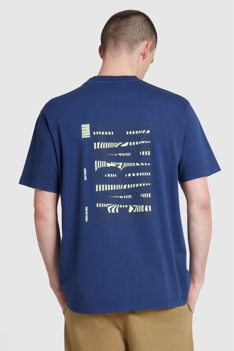 Farah Damon Graphic T-Shirt Indigo