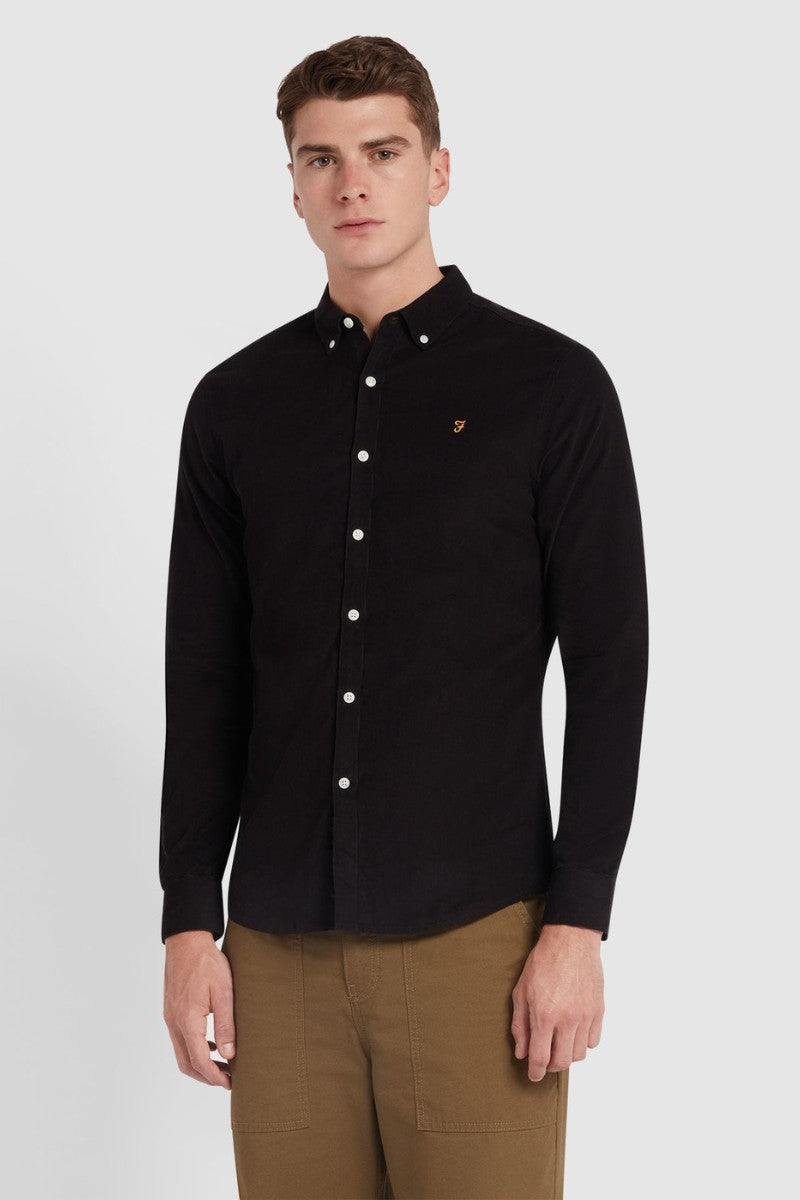 Farah Fontella Corduroy Shirt Black