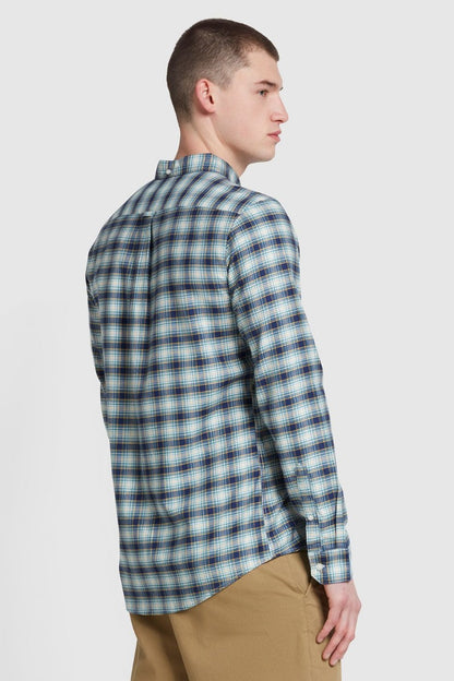 Farah Fraser Check Shirt Brook Blue