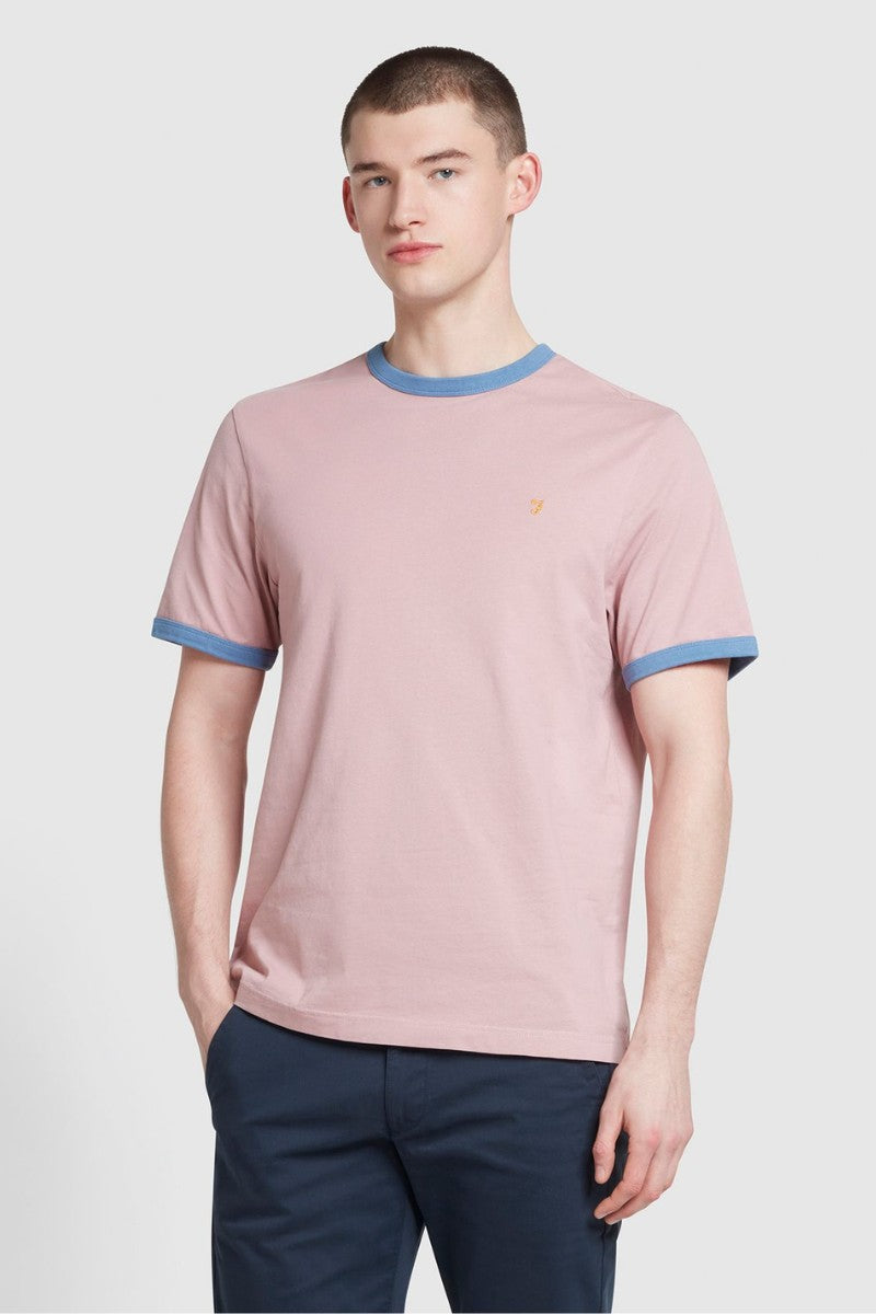 Farah Groves Ringer T-Shirt Pink