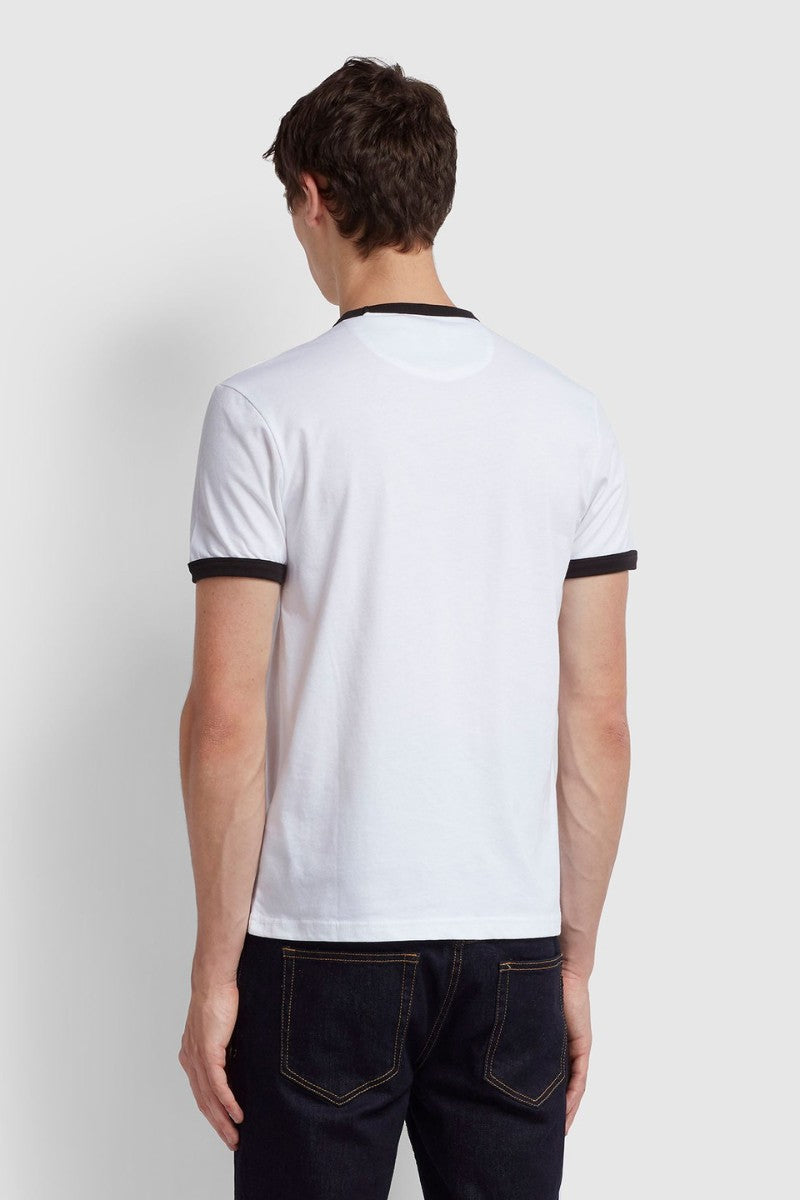Farah Groves Ringer T-Shirt White