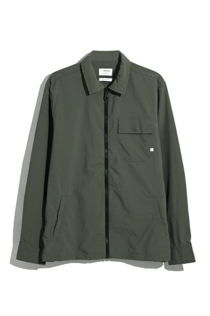 Farah Holwick Zip Overshirt Olive