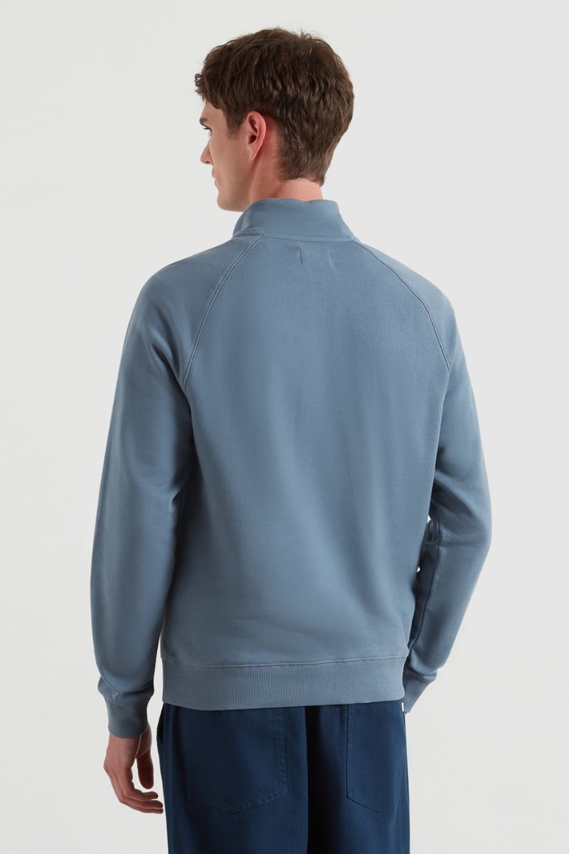 Farah Jim 1/4 Zip Sweatshirt Chalk Blue