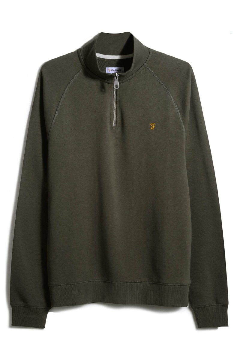 Farah Jim 1/4 Zip Sweatshirt Evergreen