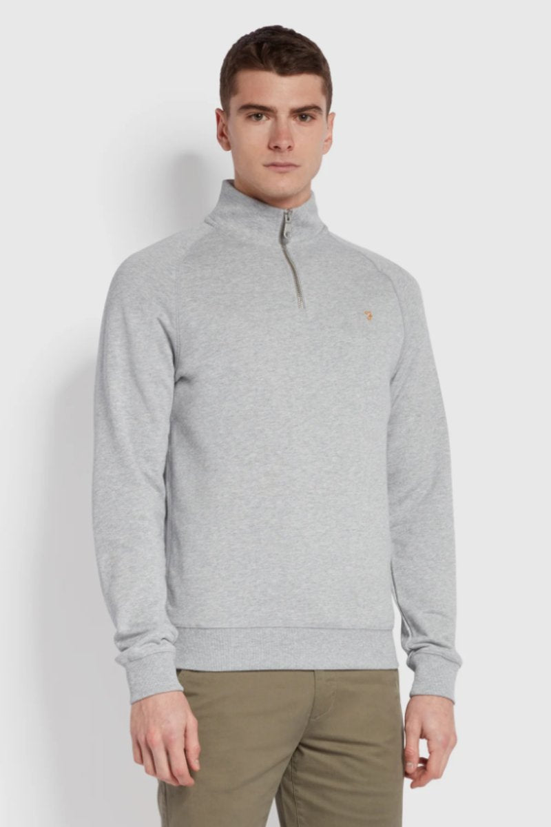 Farah Jim 1/4 Zip Sweatshirt Grey