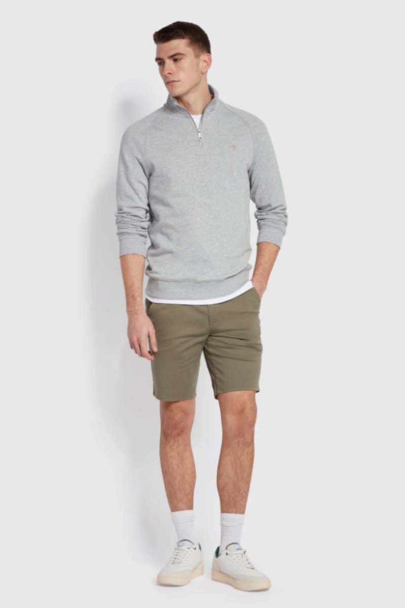 Farah Jim 1/4 Zip Sweatshirt Grey