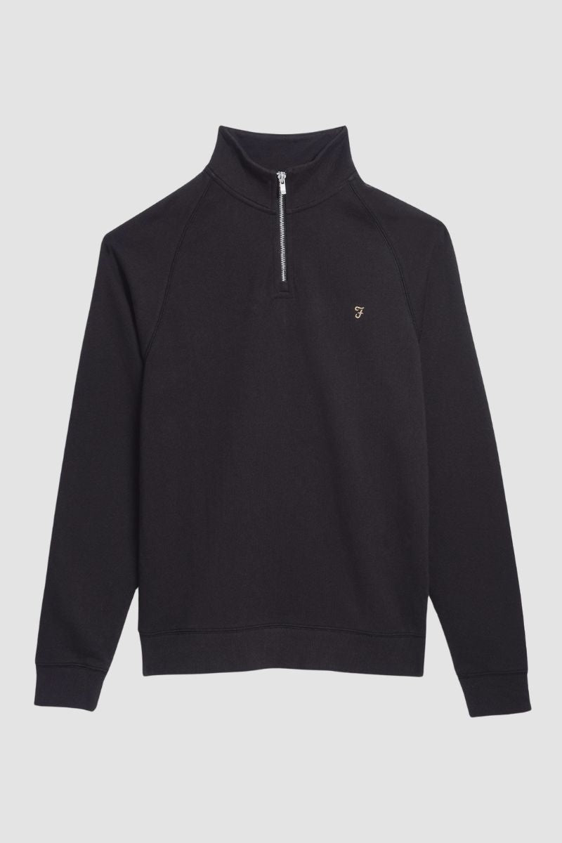 Farah Jim 1/4 Zip Sweatshirt Black