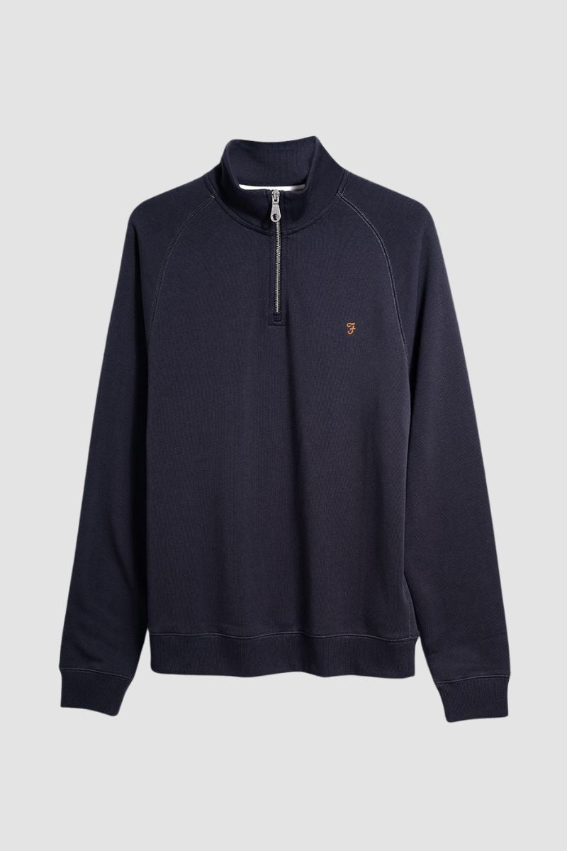 Farah Jim 1/4 Zip Sweatshirt Navy