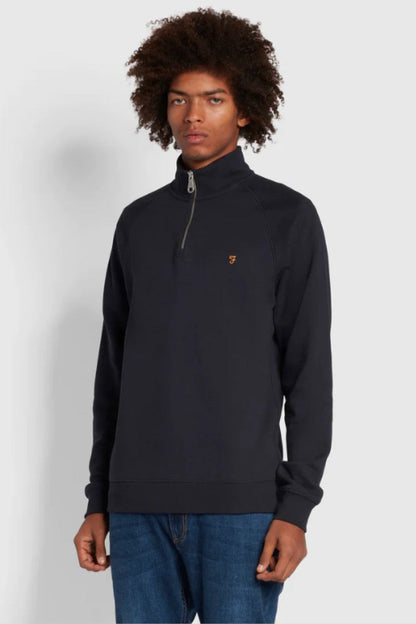 Farah Jim 1/4 Zip Sweatshirt Navy