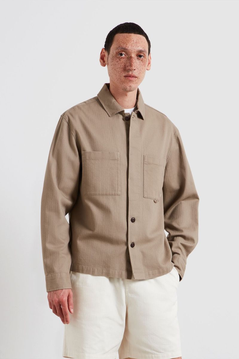 Farah Marshall Overshirt Ashen Taupe