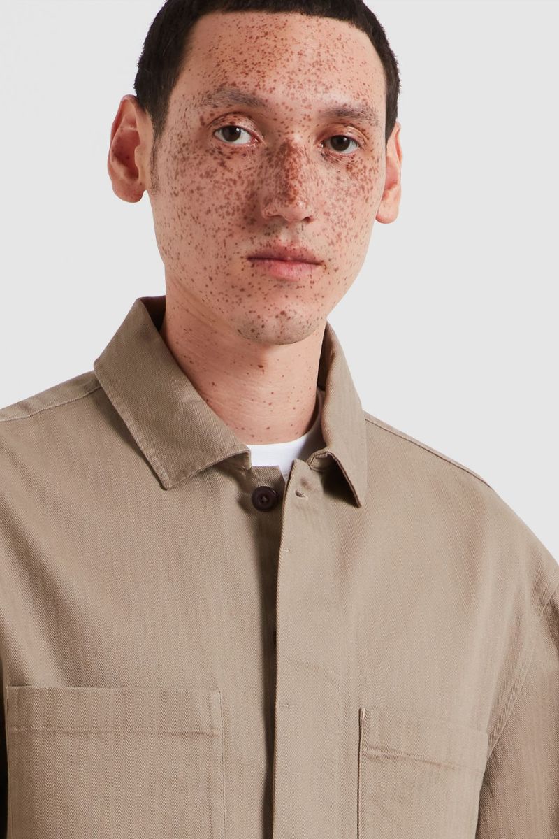 Farah Marshall Overshirt Ashen Taupe