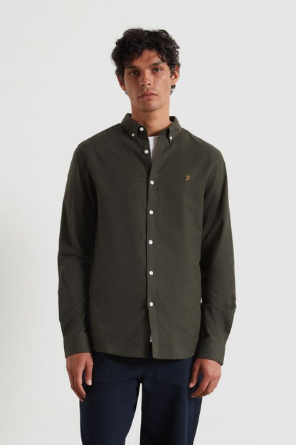 Farah Milners Plain Shirt Evergreen
