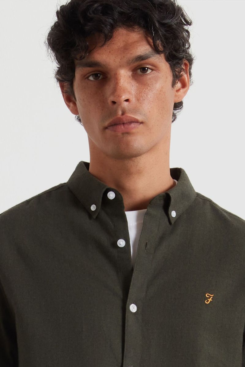 Farah Milners Plain Shirt Evergreen