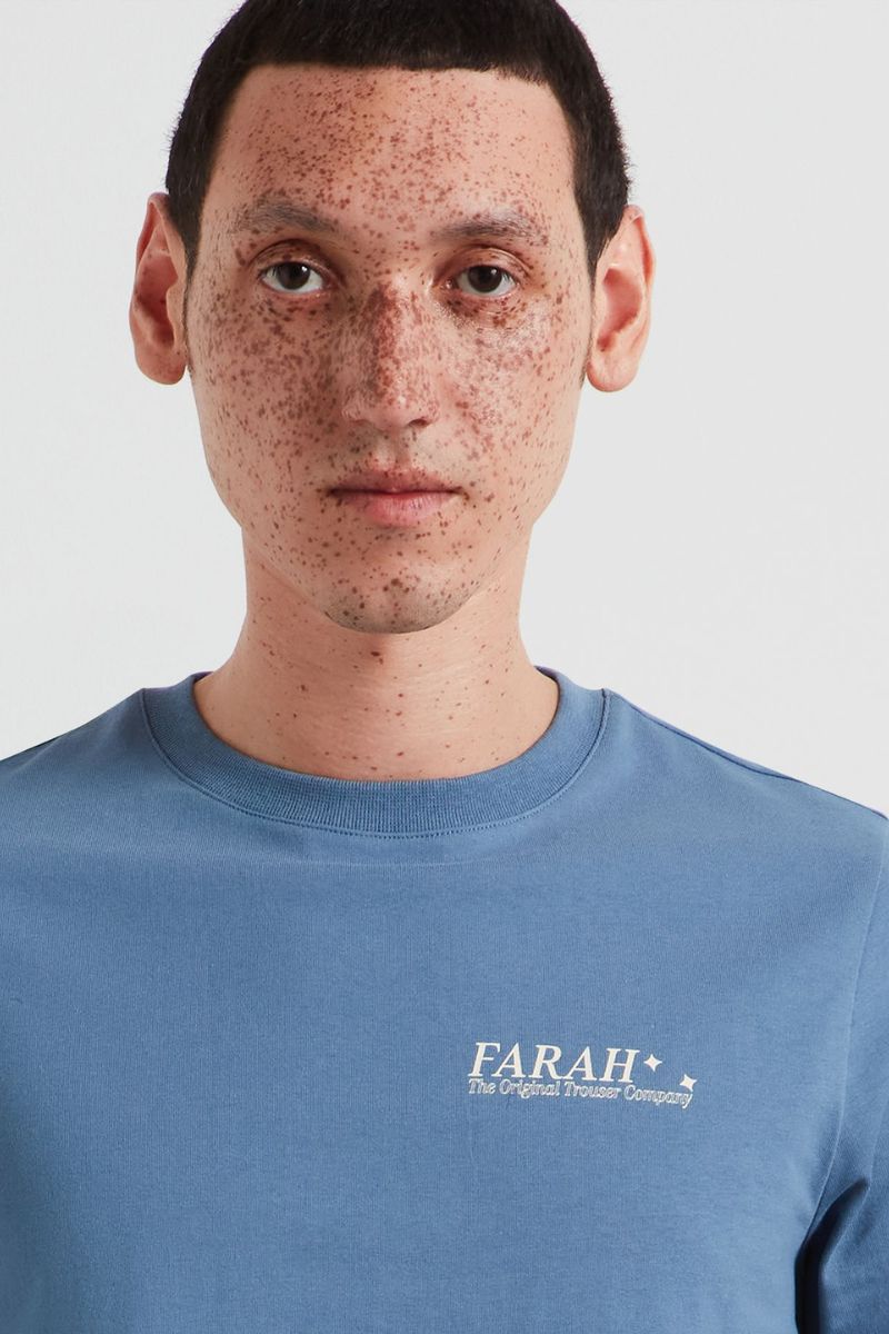 Farah Morween Graphic T-Shirt Blue Tide
