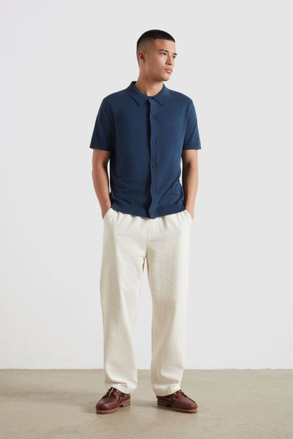 Farah Poplar Knitted Polo Agean Blue
