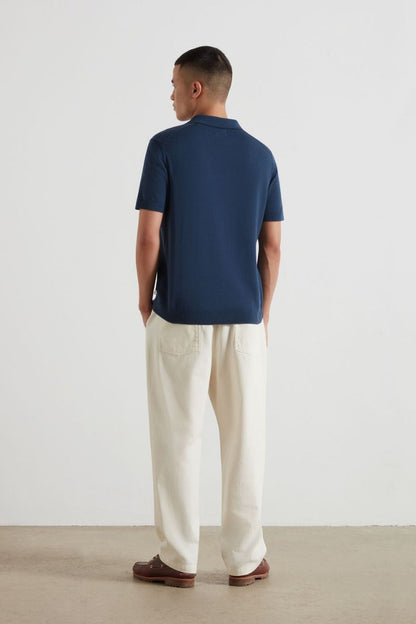 Farah Poplar Knitted Polo Agean Blue
