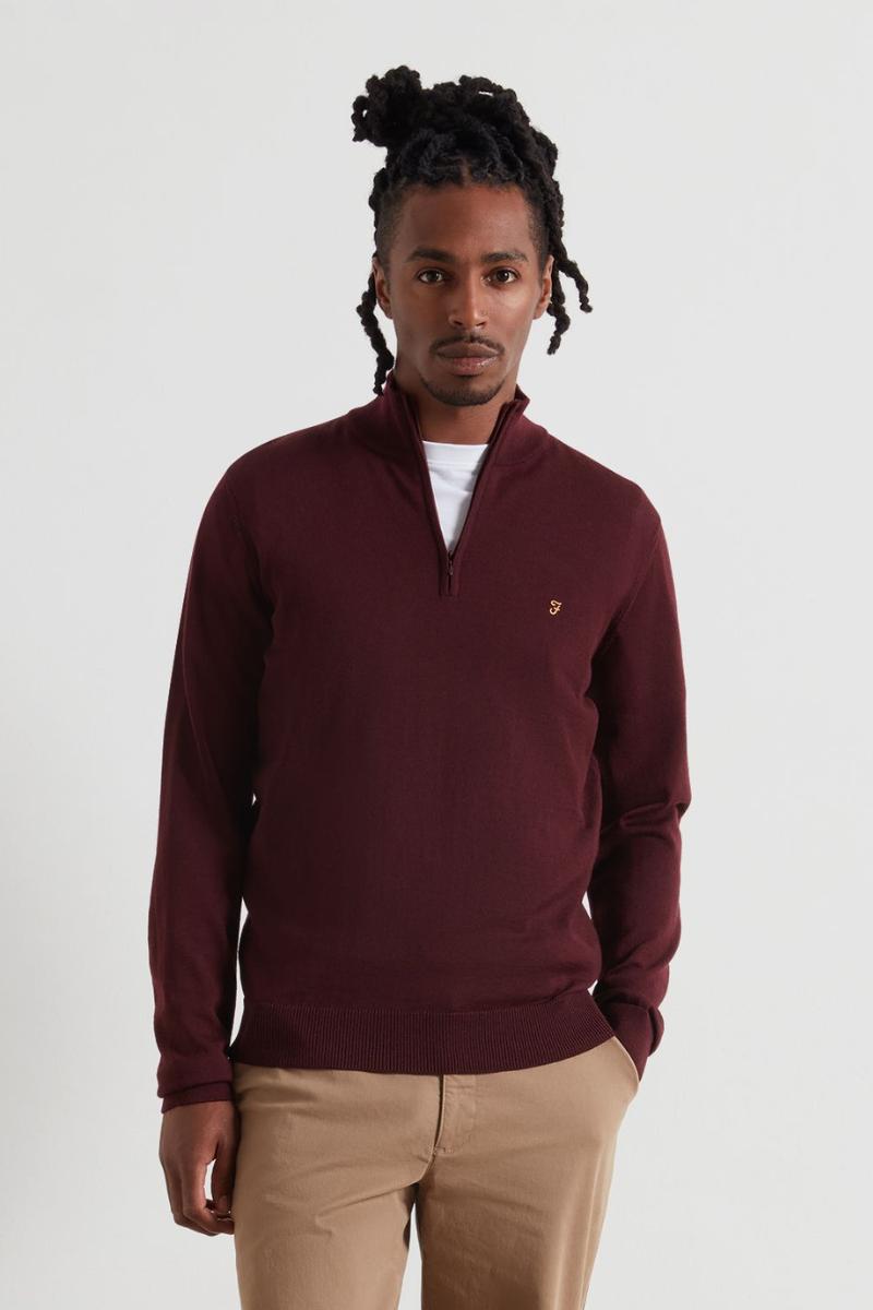 Farah Redchurch Merino Knit Bordeaux