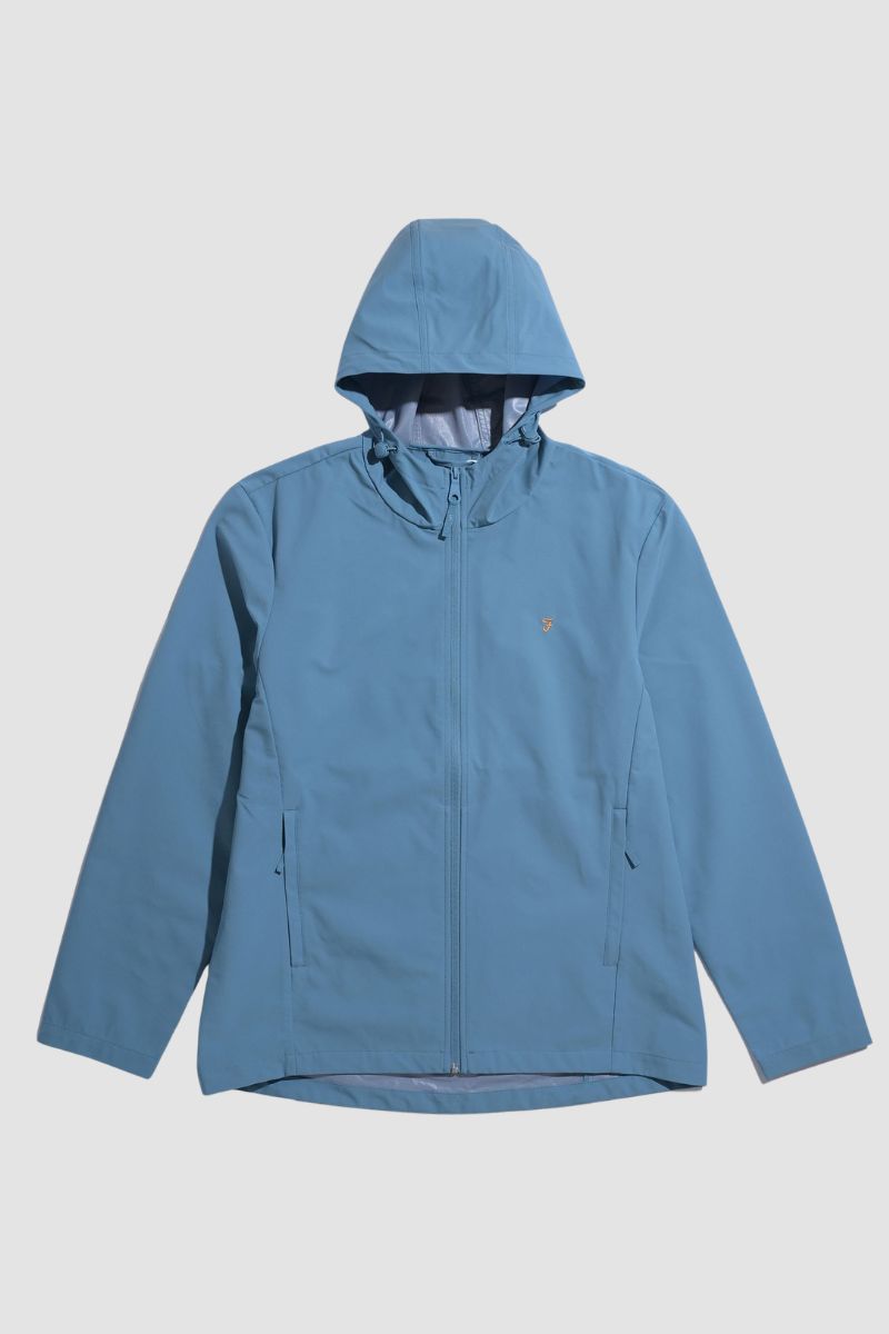 Farah Rhodes Hooded Jacket Blue Tide