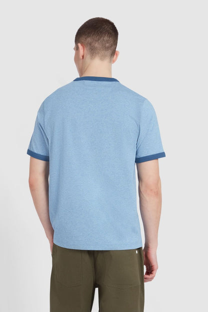 Farah Groves Regular Ringer T-Shirt Powder Blue