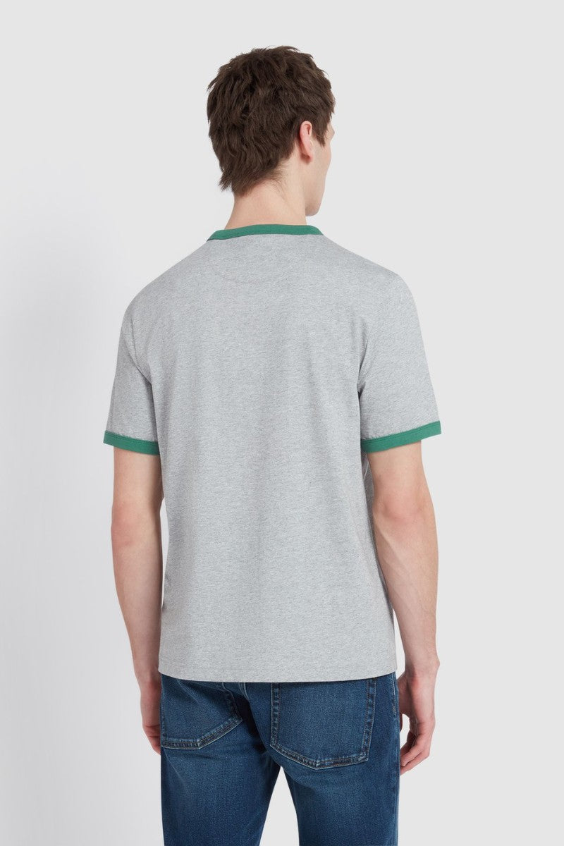 Farah Groves Regular Ringer T-Shirt Grey Marl