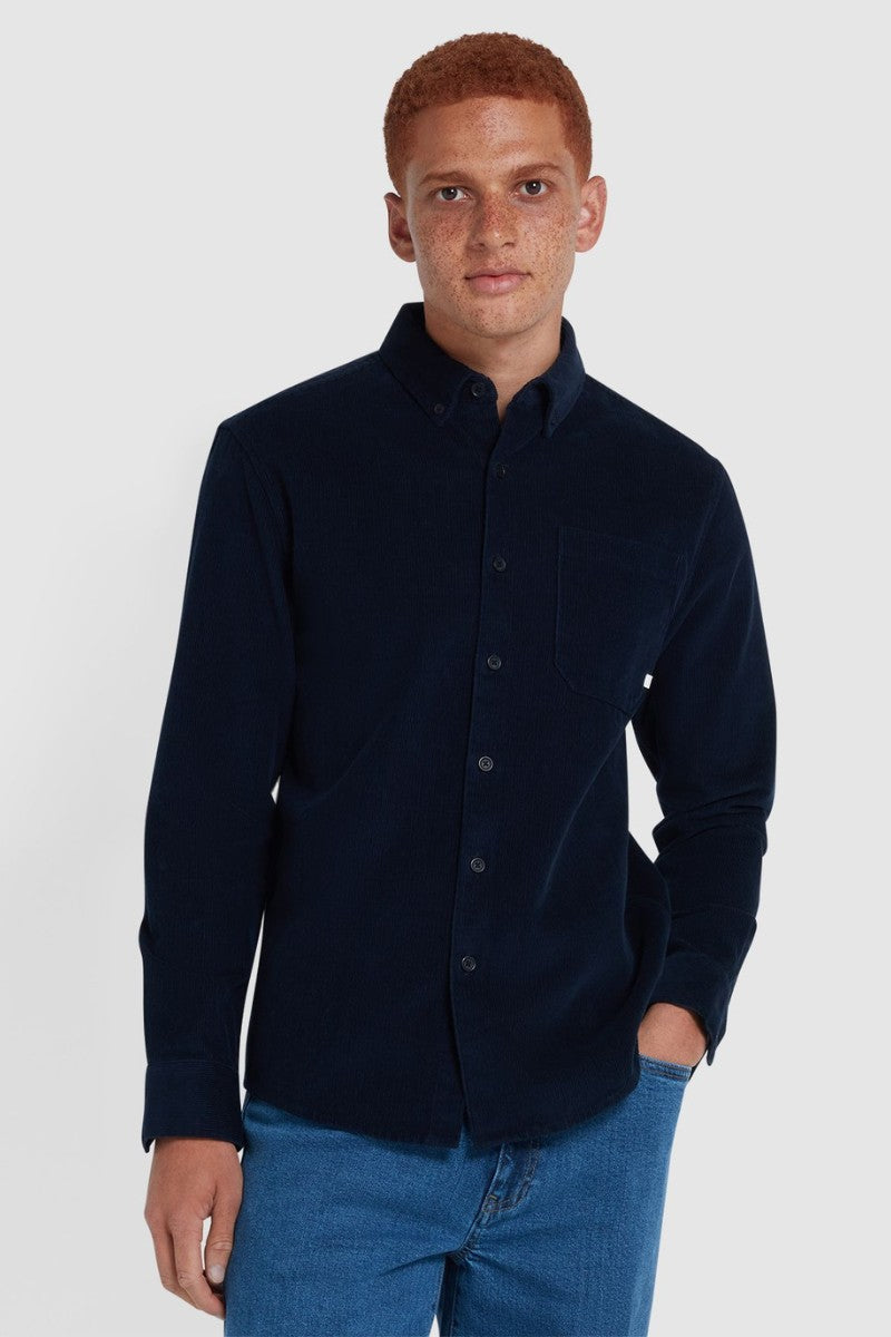 Farah Spencer Corduroy Shirt Navy