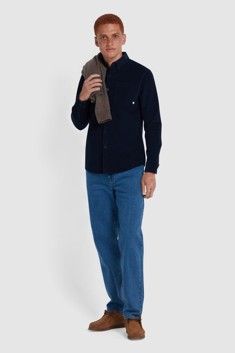 Farah Spencer Corduroy Shirt Navy