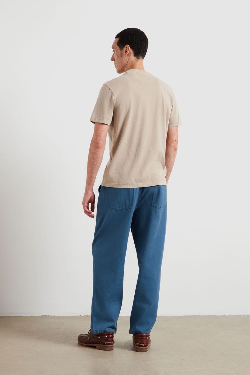 Farah Stacy Gmt Dye Pocket T-Shirt Ashen Taupe