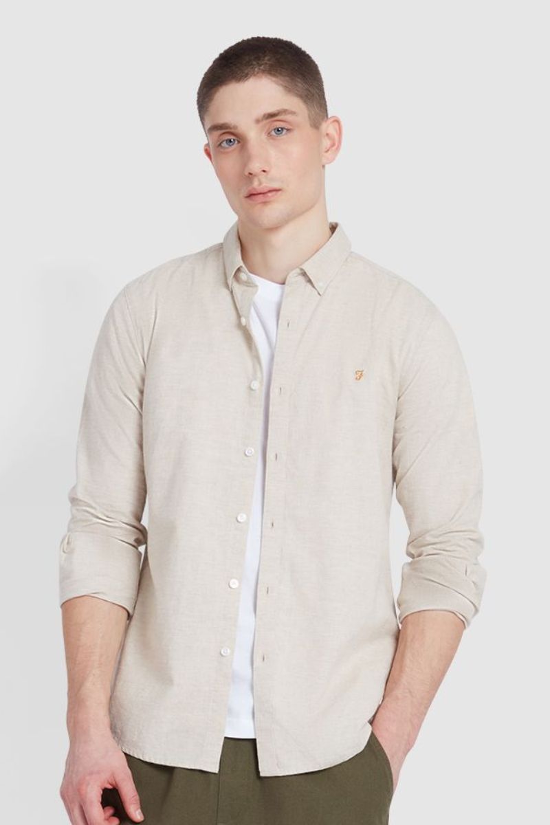 Farah Steen LS Shirt Hazelnut