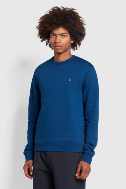 Farah Tim Slim Crew Neck Blue Peony