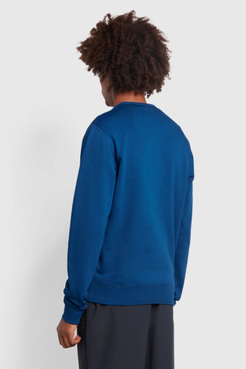 Farah Tim Slim Crew Neck Blue Peony