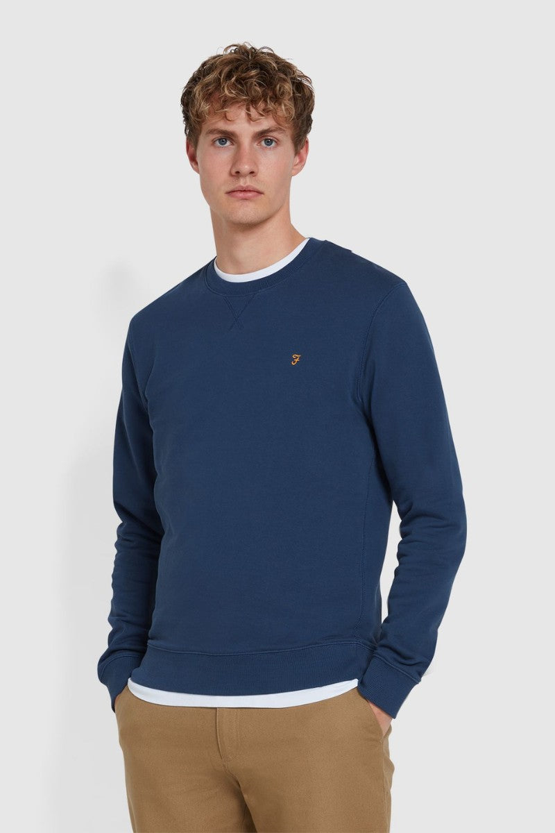 Farah Tim Slim Crew Deep Blue