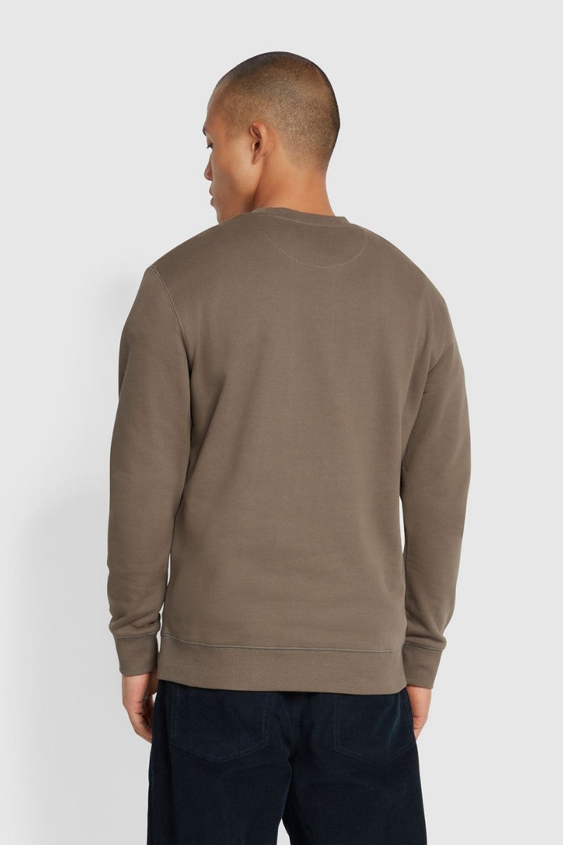 Farah Tim Slim Crew Mushroom Grey