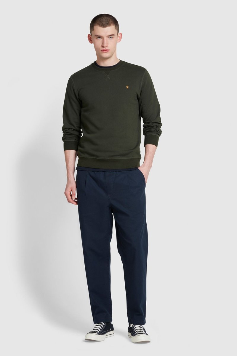 Farah Tim Slim Crew Neck Evergreen