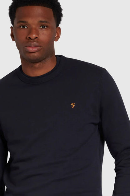 Farah Tim Slim Crew Neck Navy