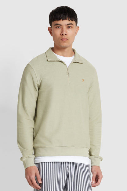 Farah Weah Twill 1/2 Zip Jumper