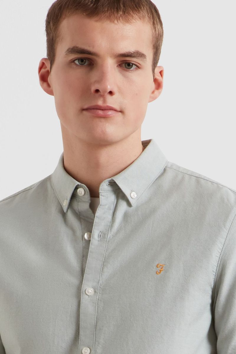 Farah Brewer Short Sleeve Shirt Jade