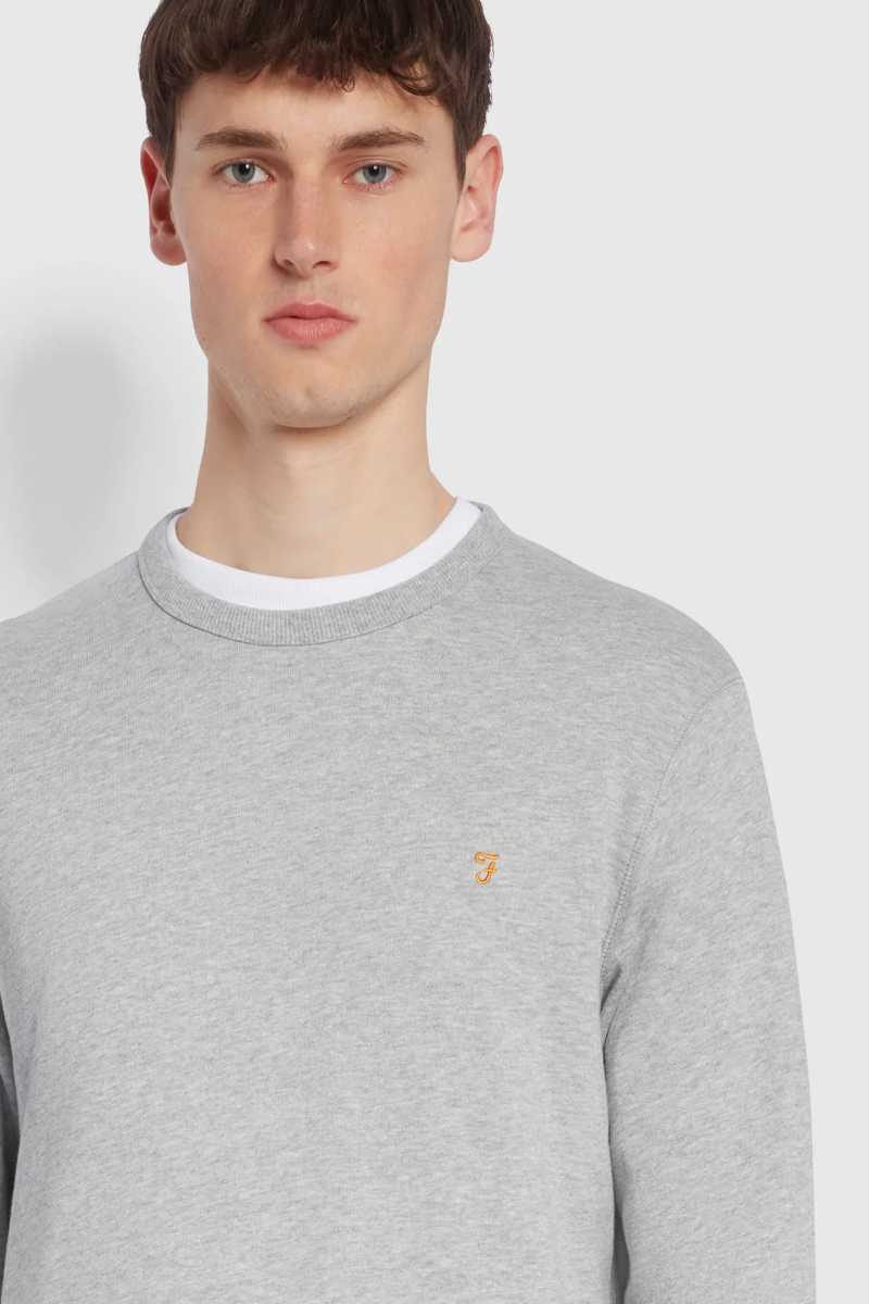 Farah Tim Slim Crew Neck Grey