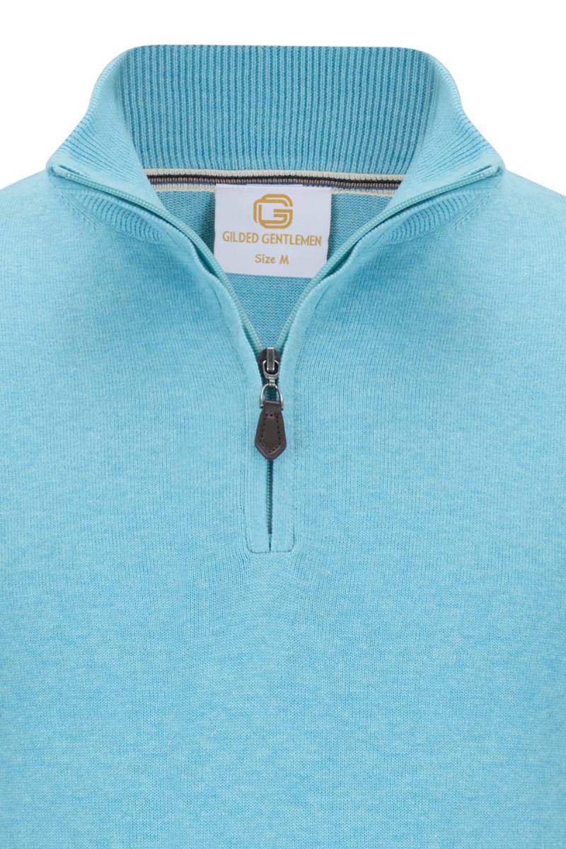 Gilded Gentlemen Harold 1/4 Zip Aqua