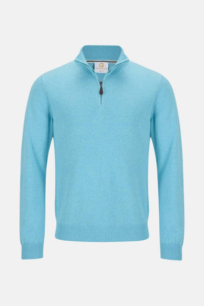 Gilded Gentlemen Harold 1/4 Zip Aqua