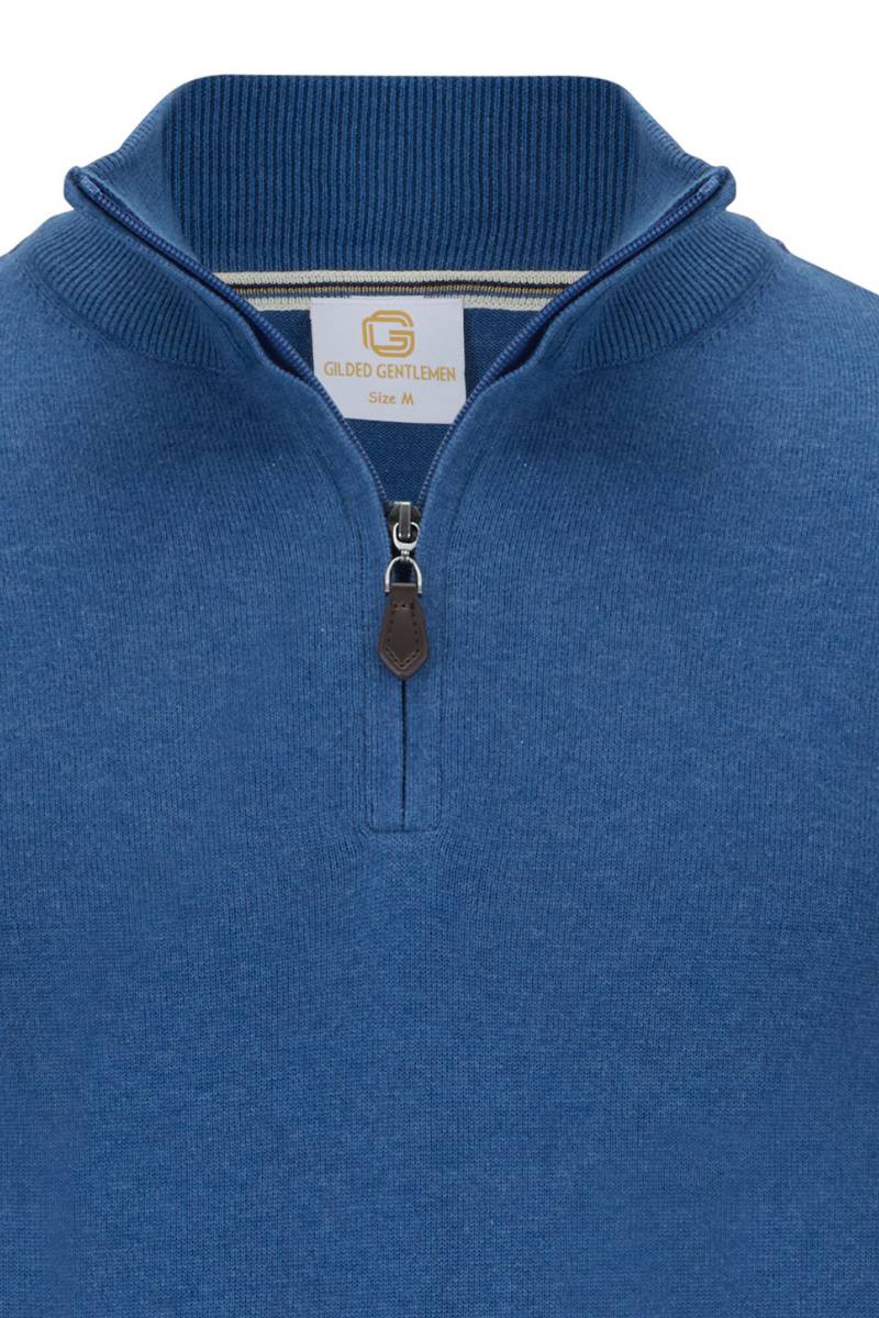 Gilded Gentlemen Harold 1/4 Zip Denim Ocean
