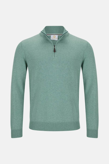 Gilded Gentlemen Harold 1/4 Zip Misty Green