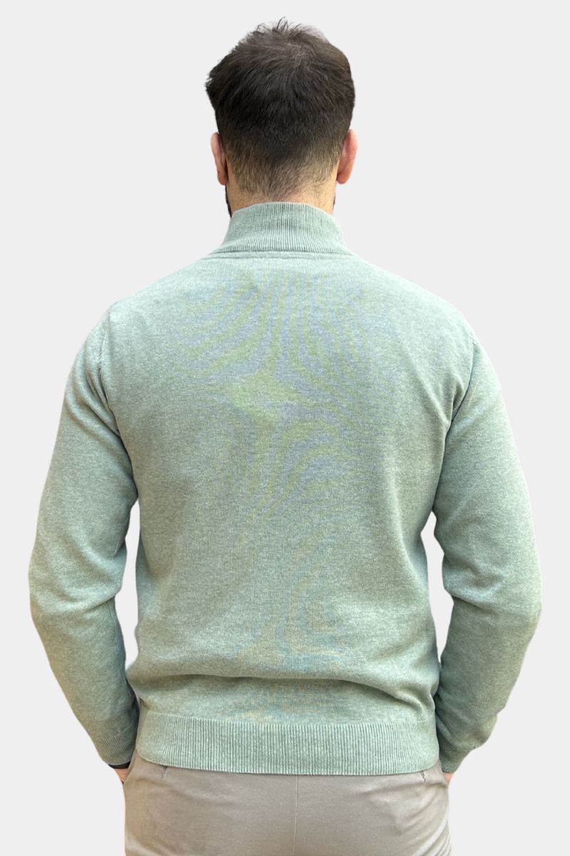 Gilded Gentlemen Harold 1/4 Zip Misty Green