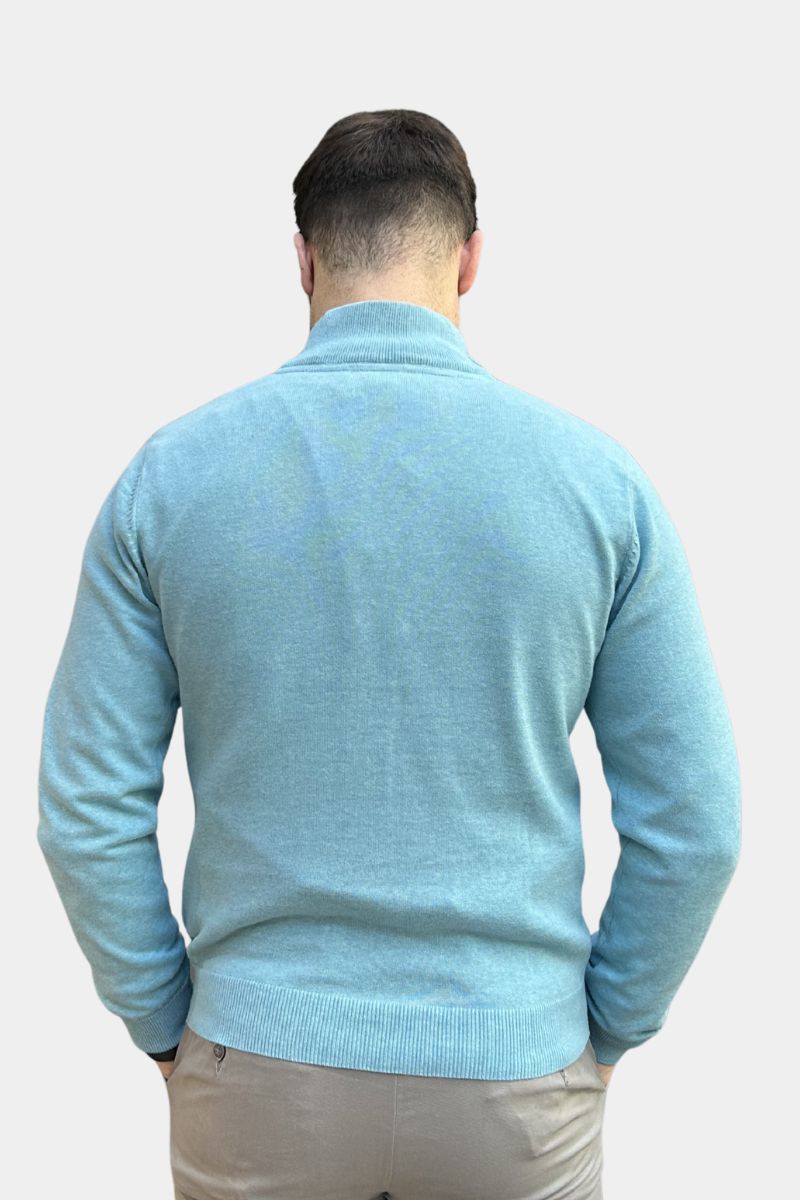 Gilded Gentlemen Harold 1/4 Zip Aqua