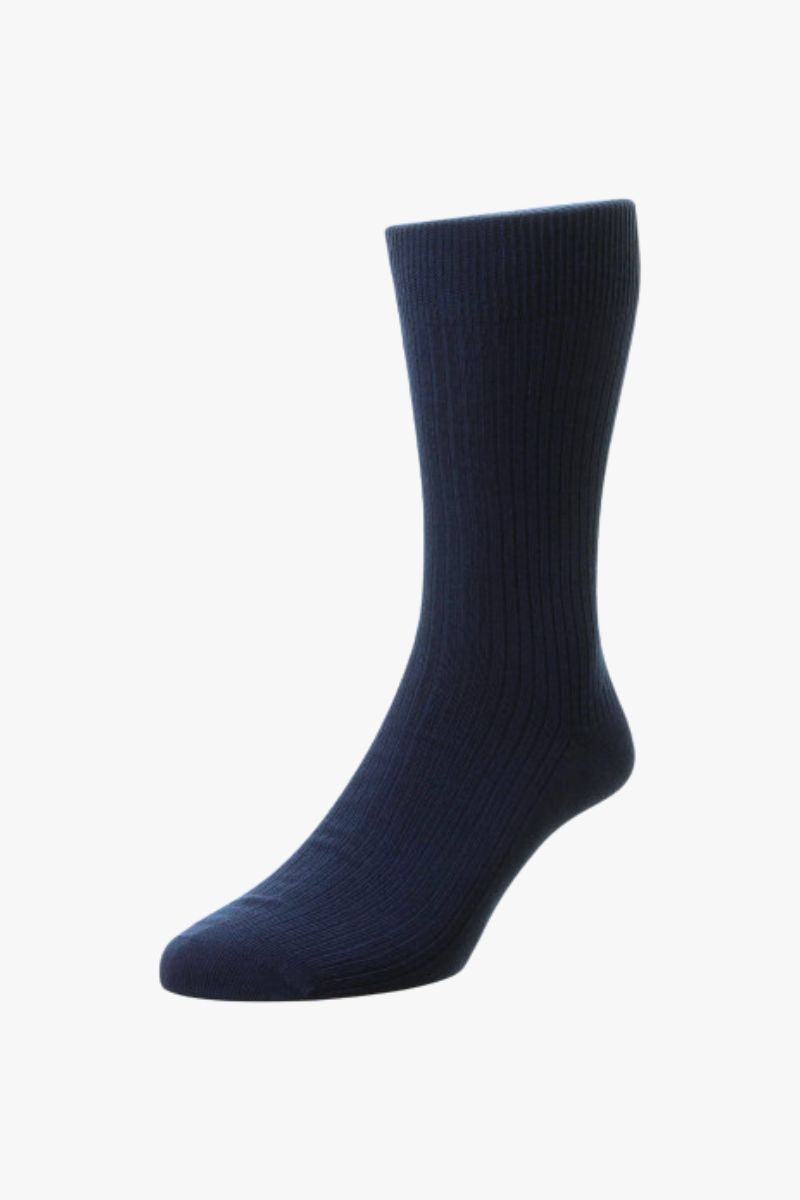 HJ Cotton Rich Socks Navy